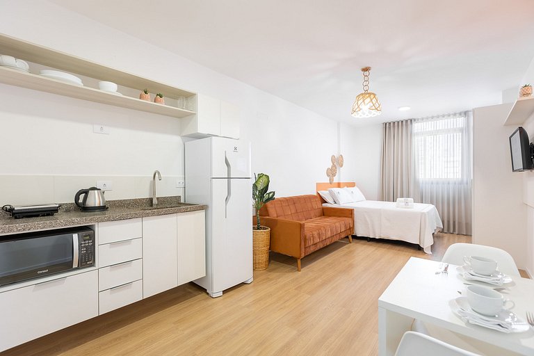 Estudio espaçoso e bem localizado no centro - Próximo ao Sho