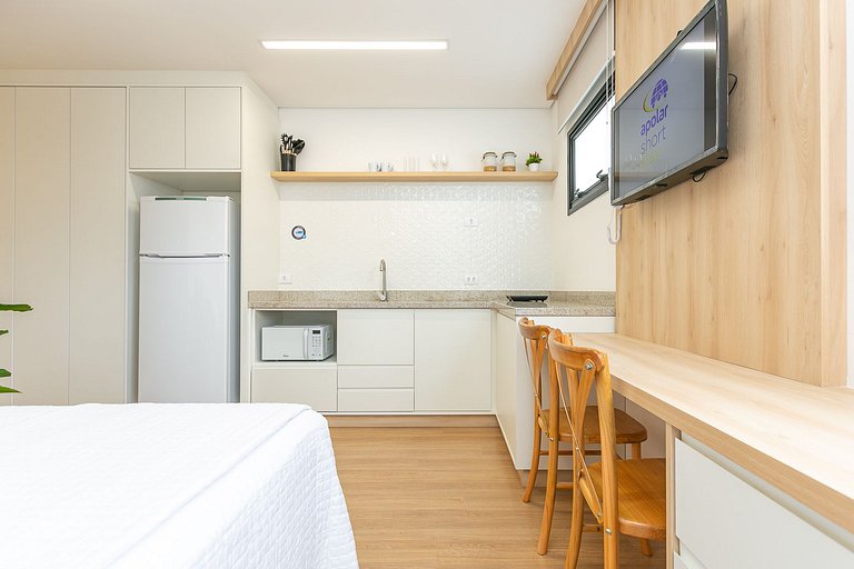Studio aconchegante no centro da cidade l Próximo ao Shoppin