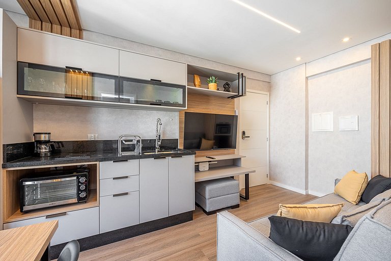 Apartamento decorado completo no Centro, próximo ao mercado