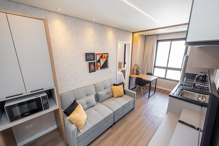 Apartamento decorado completo no Centro, próximo ao mercado
