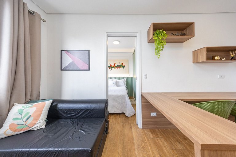 Apartamento finamente decorado no centro, com capacidade par