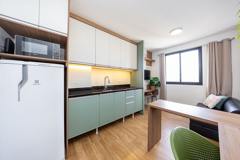 Apartamento finamente decorado no centro, com capacidade par