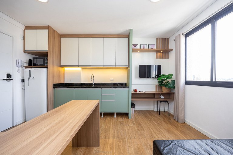 Apartamento finamente decorado no centro, com capacidade par