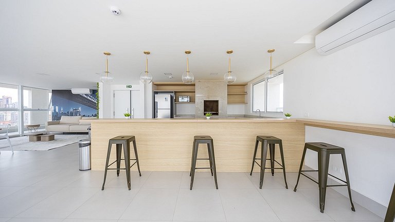Apartamento Mobiliado no Centro com Wi-Fi e Lazer Completo