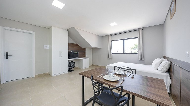 Apartamento 1 quarto completo no Rebouças – praticidade tota