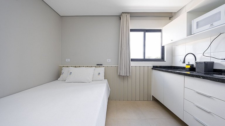 Apartamento compacto e completo com Wi-Fi e utilidades inclu