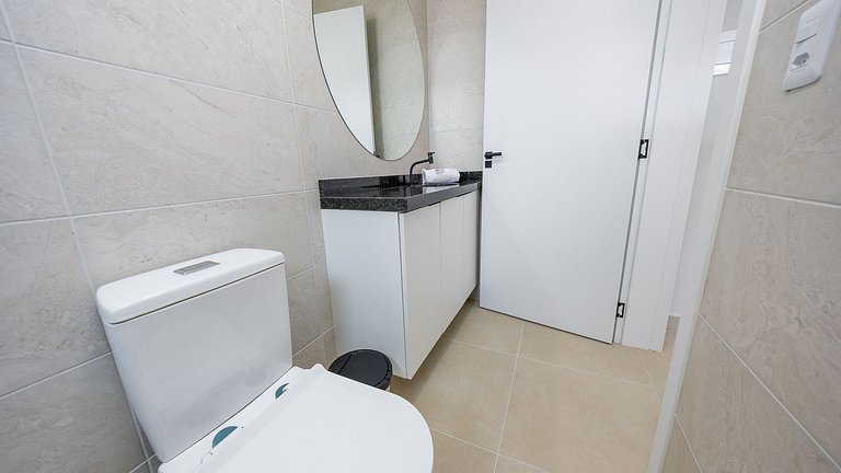 Studio moderno e decorado no Rebouças – pronto para morar