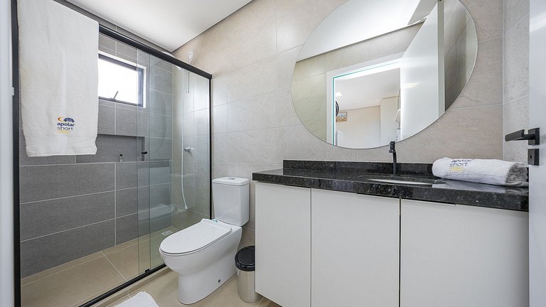 Studio moderno e decorado no Rebouças – pronto para morar