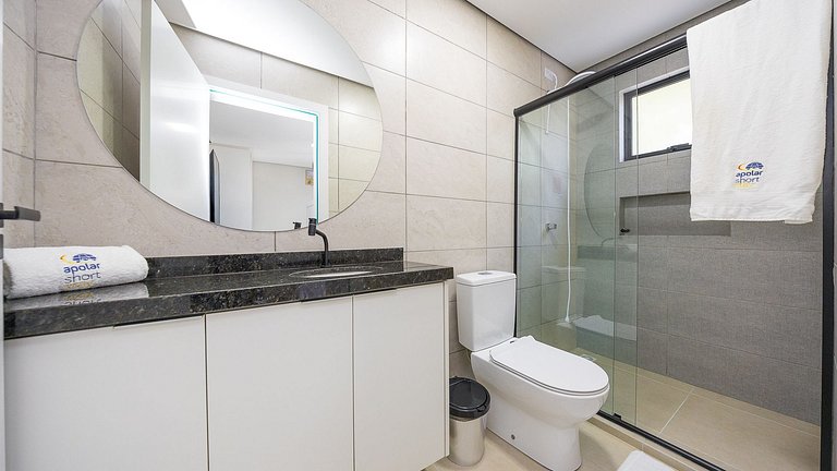 Studio moderno e decorado no Rebouças – pronto para morar