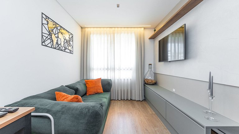 Studio de Alto Padrão no Centro – Totalmente Mobiliado, com