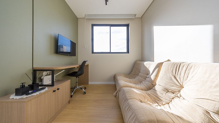 Apartamento 1 Quarto Mobiliado | Praticidade no Centro de Cu