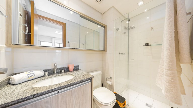 Apartamento 1 Quarto Mobiliado no 27º Andar | Centro de Curi