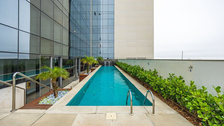 Apartamento 1 Quarto Mobiliado no 27º Andar | Centro de Curi