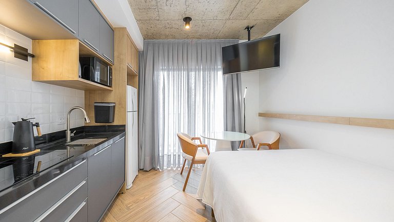 Apartamento 1 Quarto Mobiliado com Estrutura Completa | Prad